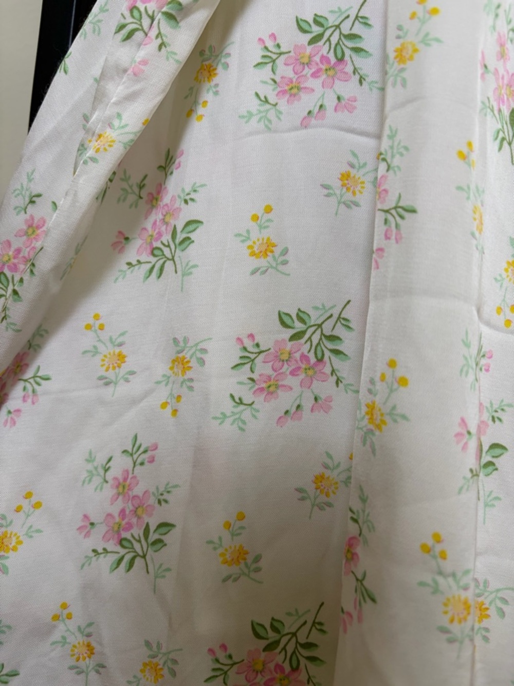 Aerie Floral Cream Satin lace trim Maxi viscose skirt XL - Picture 9 of 11